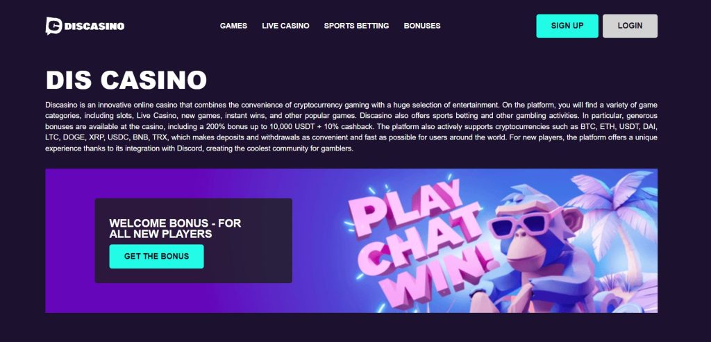 DisCasino Index Page - Online Sports Betting Texas App With Discord Integration